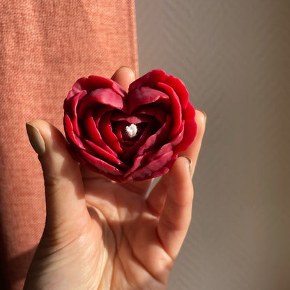 Bougie - Coeur Pivoine